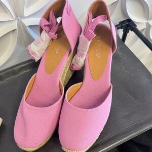 VENUS Fuchsia Espadrille Wedges